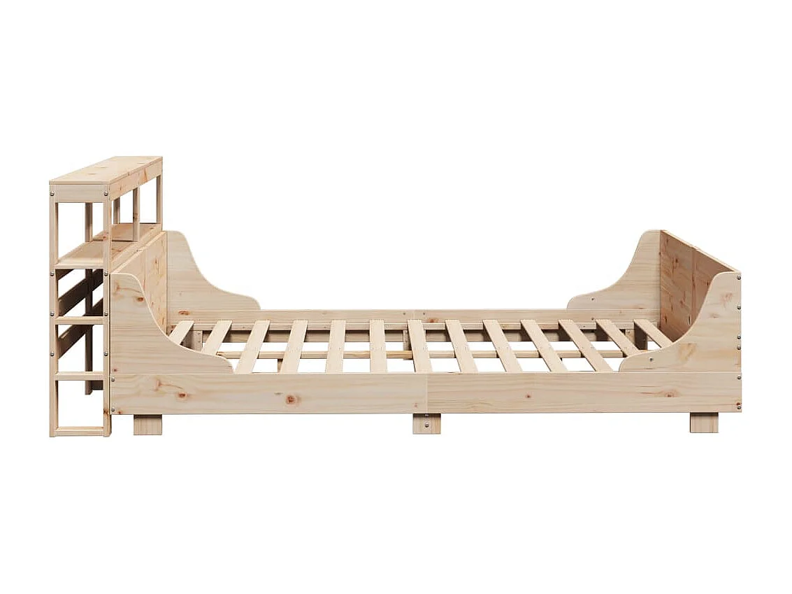 Letto singolo | Giroletto | Letto senza Materasso 120x190 cm in Legno Massello di Pino