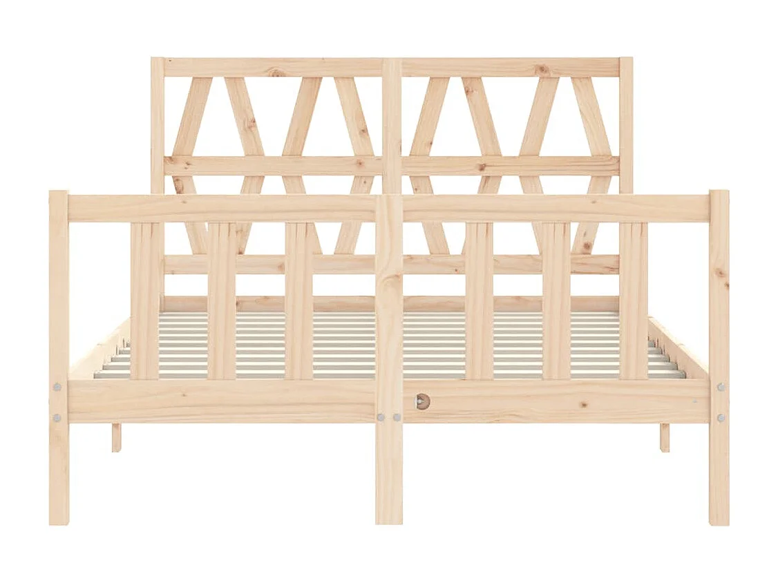 Lit simple | Lit adulte, enfant | Cadre de lit 120x200 cm bois de pin massif