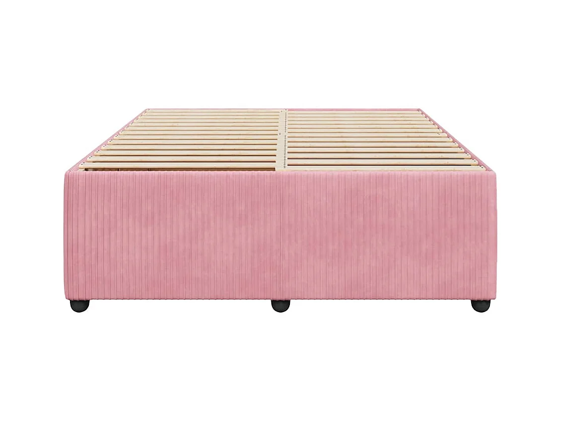 Lit double | Lit adulte | Cadre de lit rose 160x200 cm velours