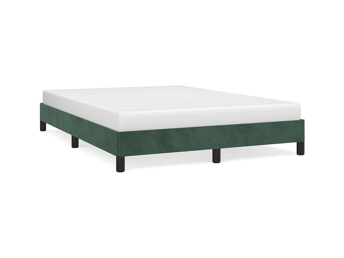 Lit double | Lit adulte | Cadre de lit vert foncé 140x190 cm velours
