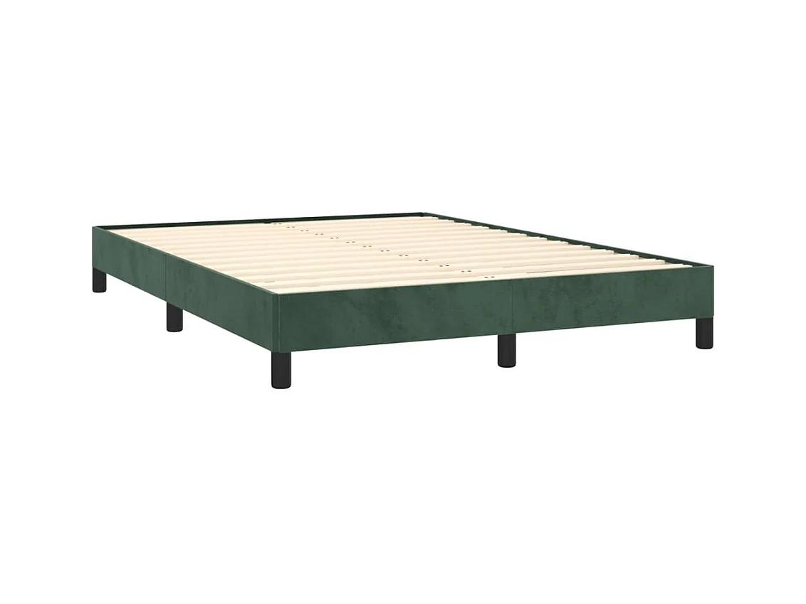 Lit double | Lit adulte | Cadre de lit vert foncé 140x190 cm velours