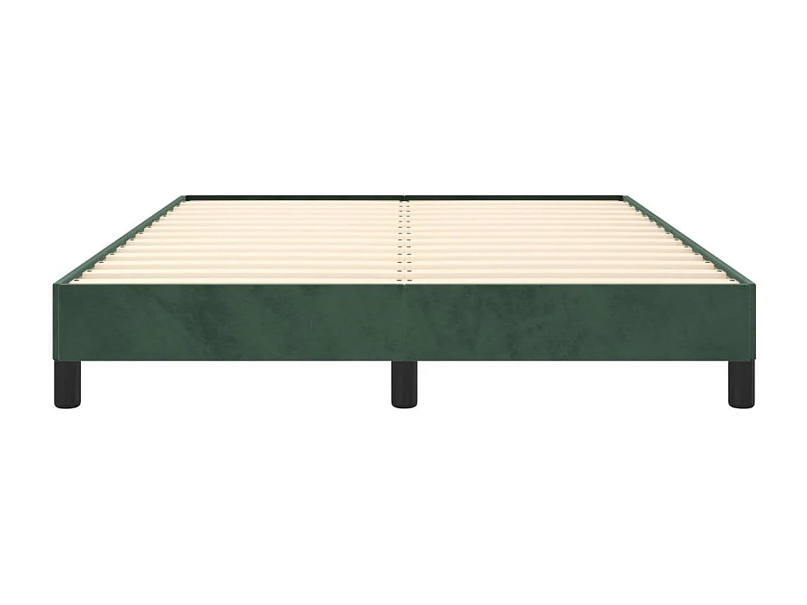 Lit double | Lit adulte | Cadre de lit vert foncé 140x190 cm velours