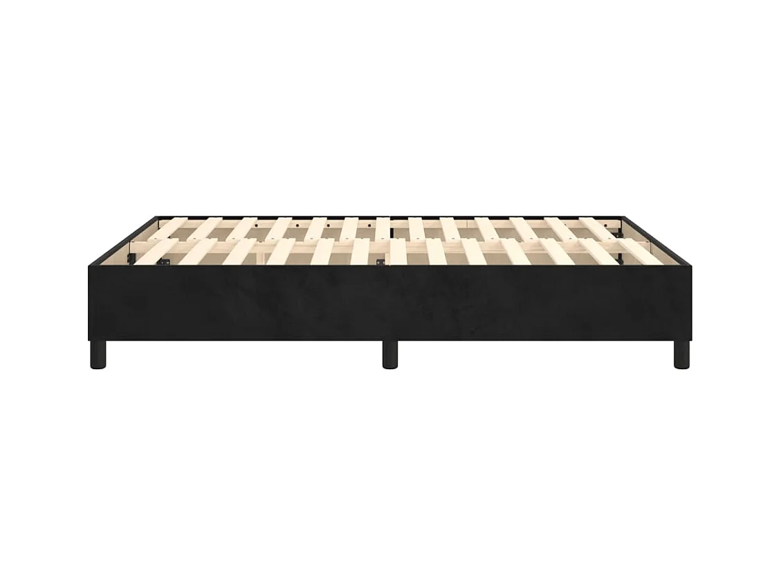 Lit double | Lit adulte | Cadre de lit noir 140x190 cm velours