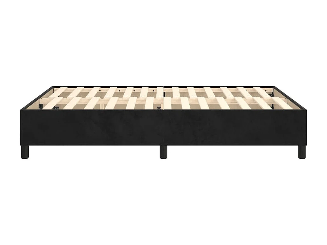 Lit double | Lit adulte | Cadre de lit noir 140x190 cm velours