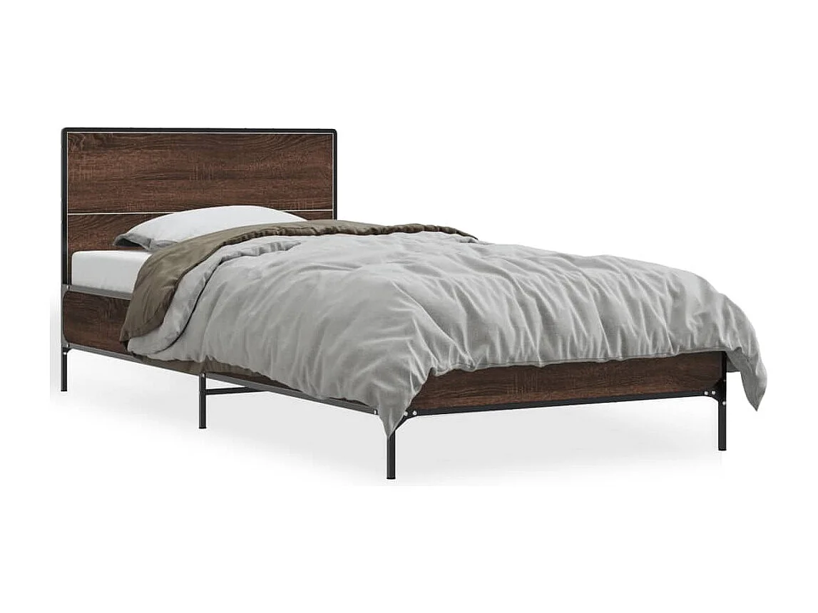 Lit simple | Lit adulte, enfant | Cadre de lit chêne marron 90x200 cm