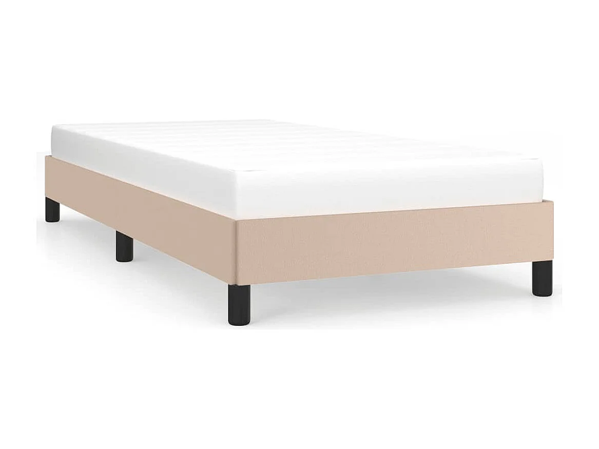 Lit simple | Lit adulte, enfant | Cadre de lit cappuccino 100x200 cm similicuir