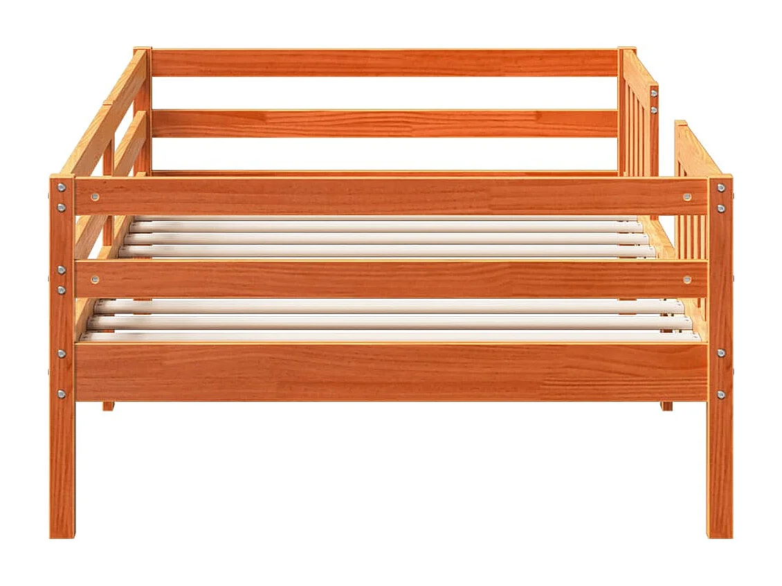 Lit simple | Lit adulte, enfant | Cadre de lit cire marron 80x200 cm bois pin massif