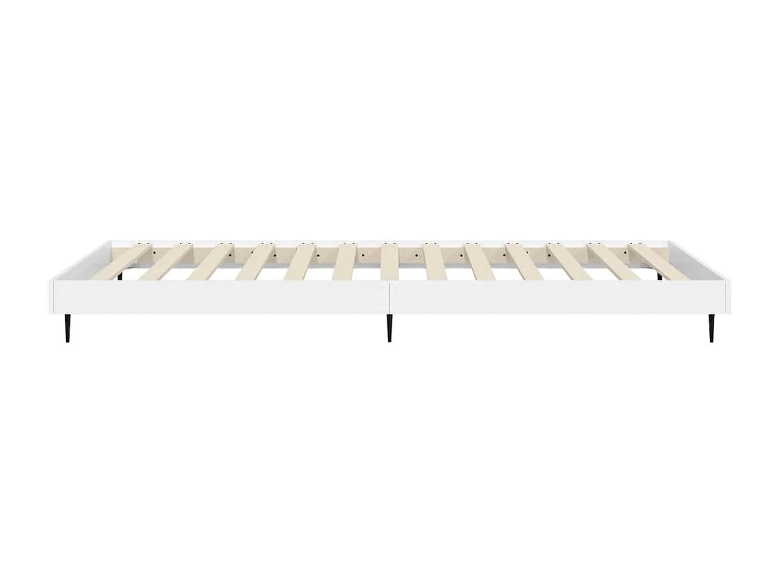 Lit simple | Lit adulte, enfant | Cadre de lit blanc 90x190 cm bois d'ingénierie