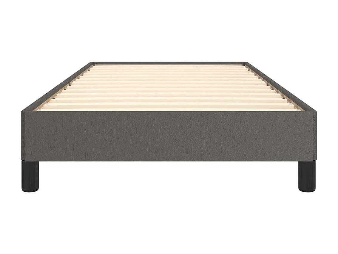 Lit simple | Lit adulte, enfant | Cadre de lit gris 100x200 cm similicuir