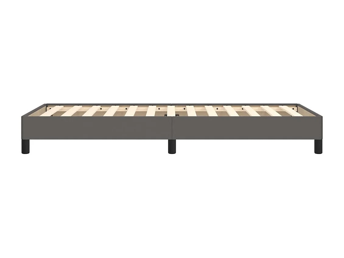 Lit simple | Lit adulte, enfant | Cadre de lit gris 100x200 cm similicuir