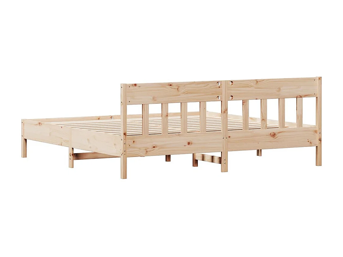 Lit double | Lit adulte | Cadre de lit 200x200 cm bois massif de pin