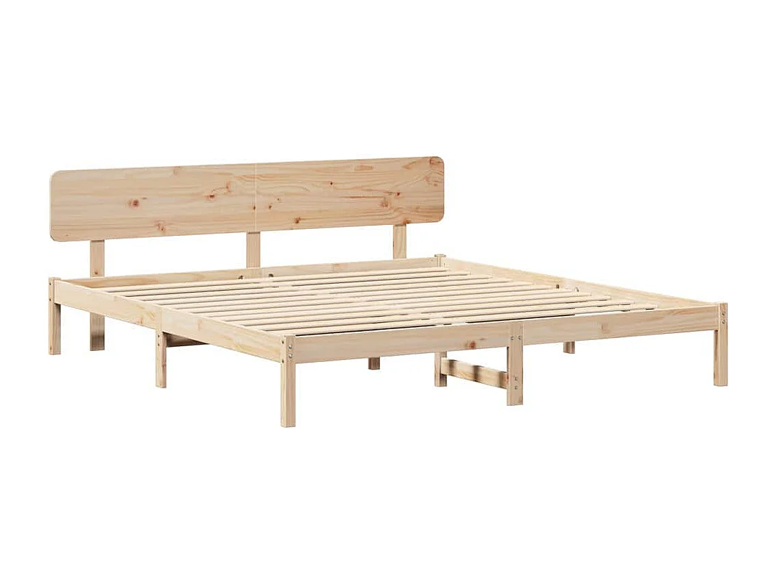 Lit double | Lit adulte | Cadre de lit Naturel 180x200 cm Bois massif en pin