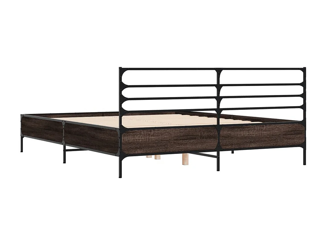 Lit simple | Lit adulte, enfant | Cadre de lit chêne marron 120x200 cm