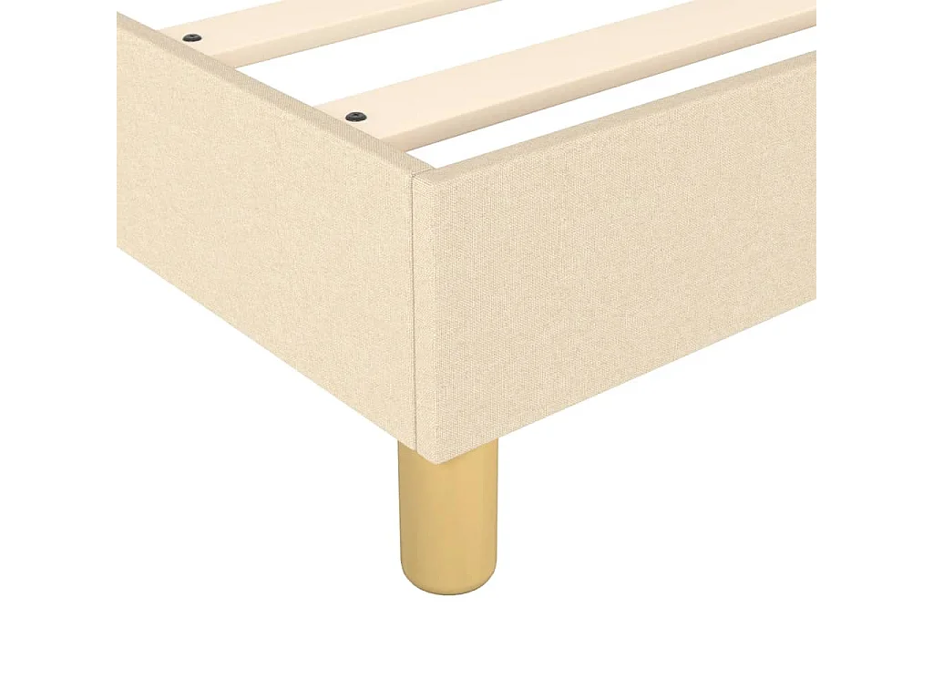 Lit double | Lit adulte | Cadre de lit crème 160x200 cm tissu