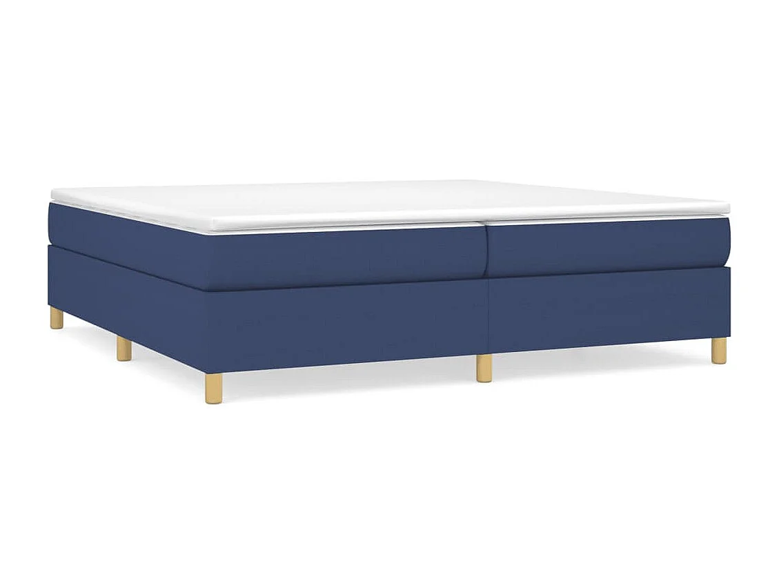 Lit double | Lit adulte | Cadre de lit bleu 200x200 cm tissu
