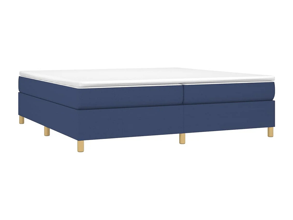 Lit double | Lit adulte | Cadre de lit bleu 200x200 cm tissu