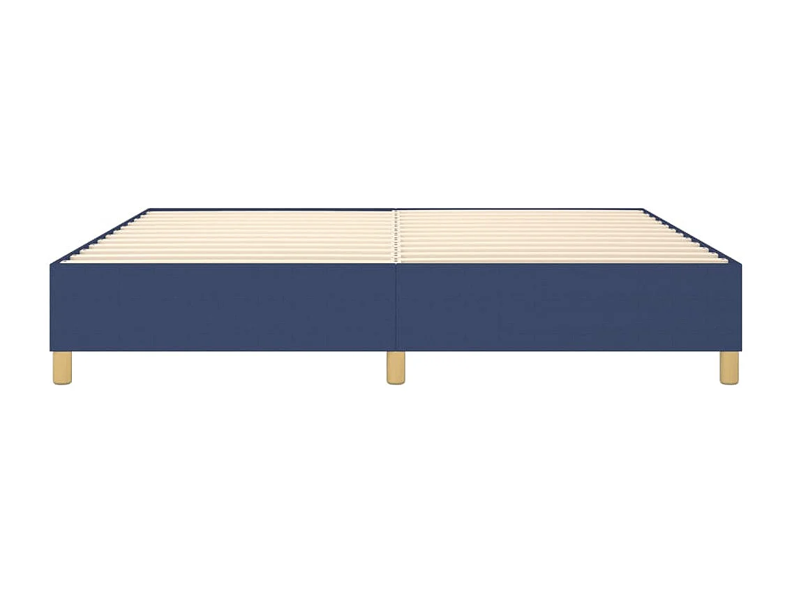 Lit double | Lit adulte | Cadre de lit bleu 200x200 cm tissu