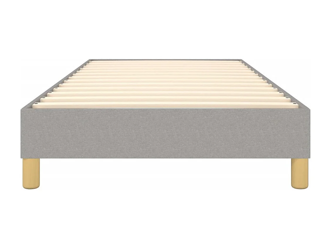 Lit simple | Lit adulte, enfant | Cadre de lit gris clair 100x200 cm tissu