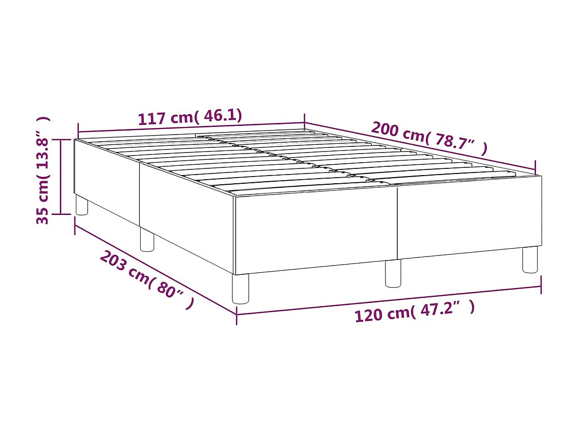 Lit simple | Lit adulte, enfant | Cadre de lit gris clair 120x200 cm tissu