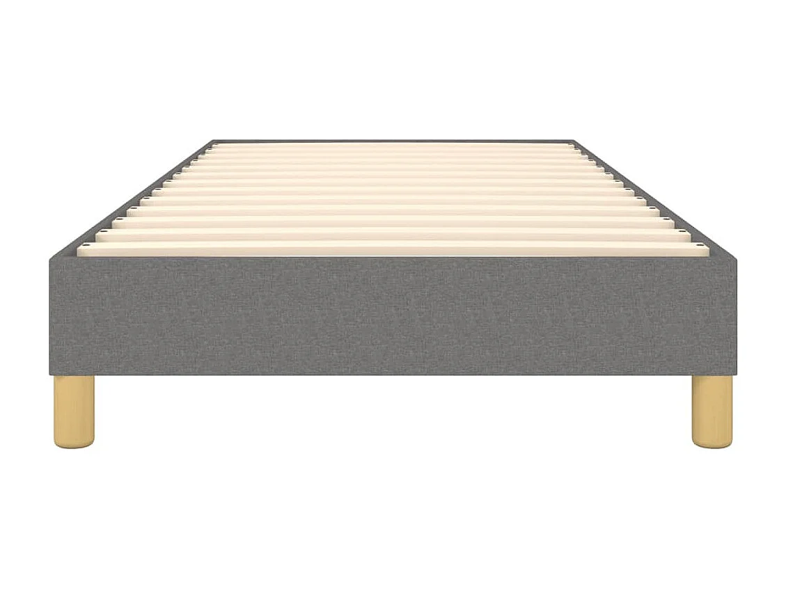 Lit simple | Lit adulte, enfant | Cadre de lit gris foncé 80x200 cm tissu