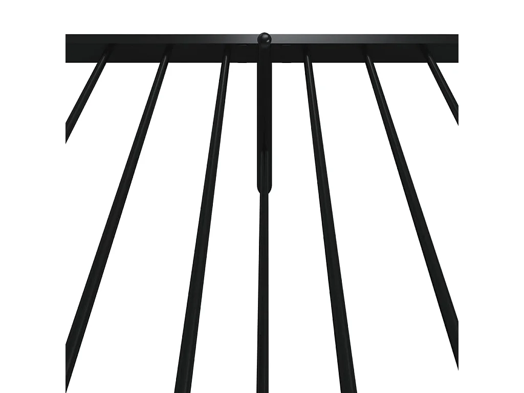 Lit simple | Lit adulte, enfant | Cadre de lit métal avec pied de lit noir 80x200 cm