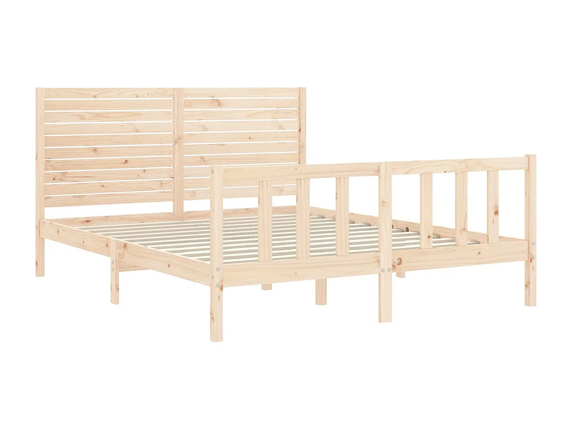 Lit double | Lit adulte | Cadre de lit 160x200 cm bois massif de pin