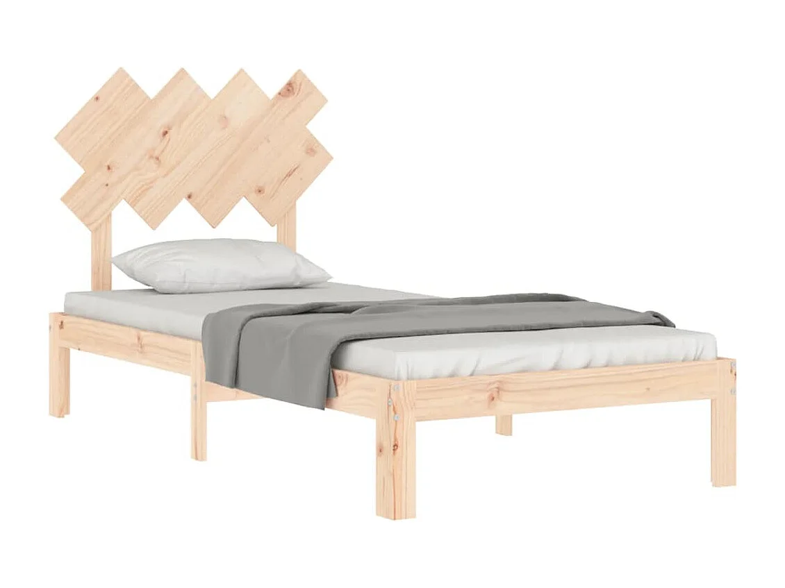 Lit simple | Lit adulte, enfant | Cadre de lit bois de pin massif 90x190 cm