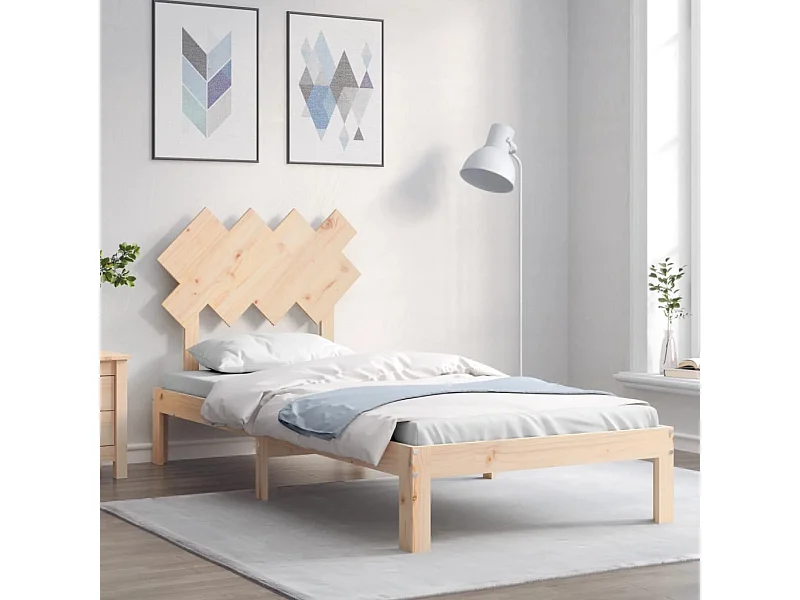Lit simple | Lit adulte, enfant | Cadre de lit bois de pin massif 90x190 cm