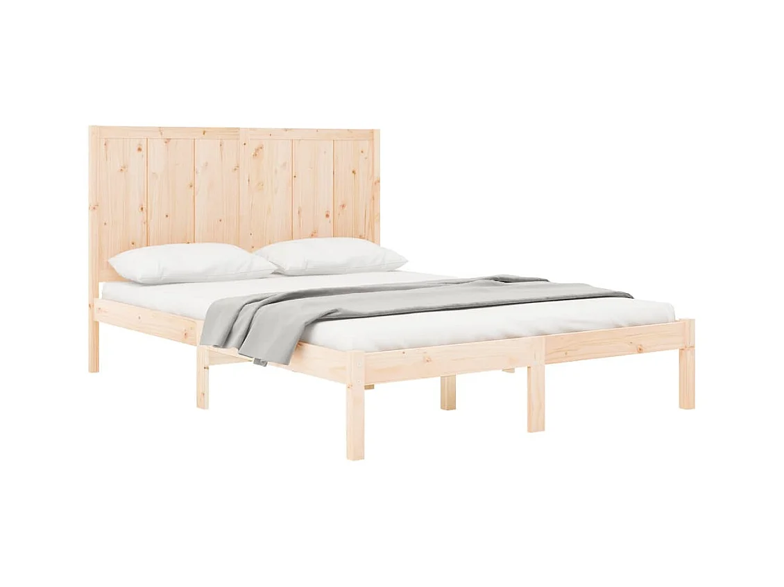 Lit double | Lit adulte | Cadre de lit 140x190 cm bois de pin massif