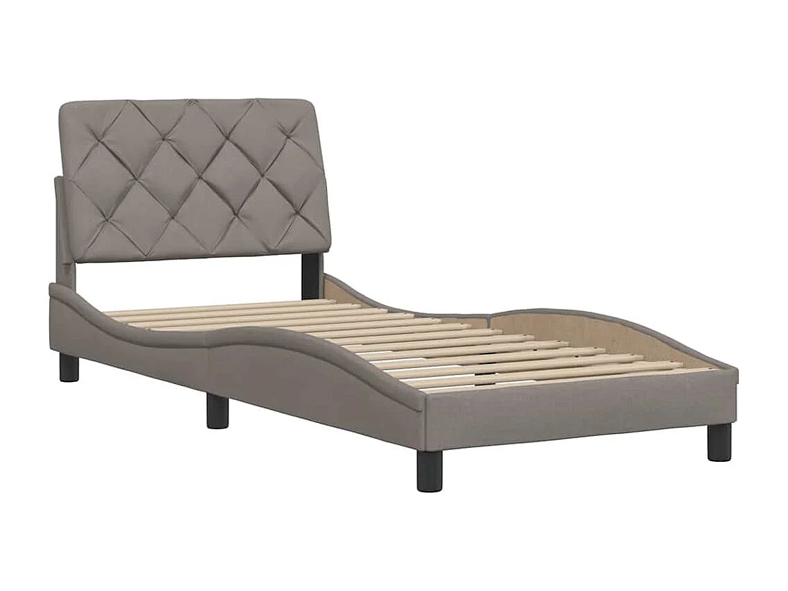 Lit simple | Lit adulte, enfant | Cadre de lit taupe 80x200 cm tissu