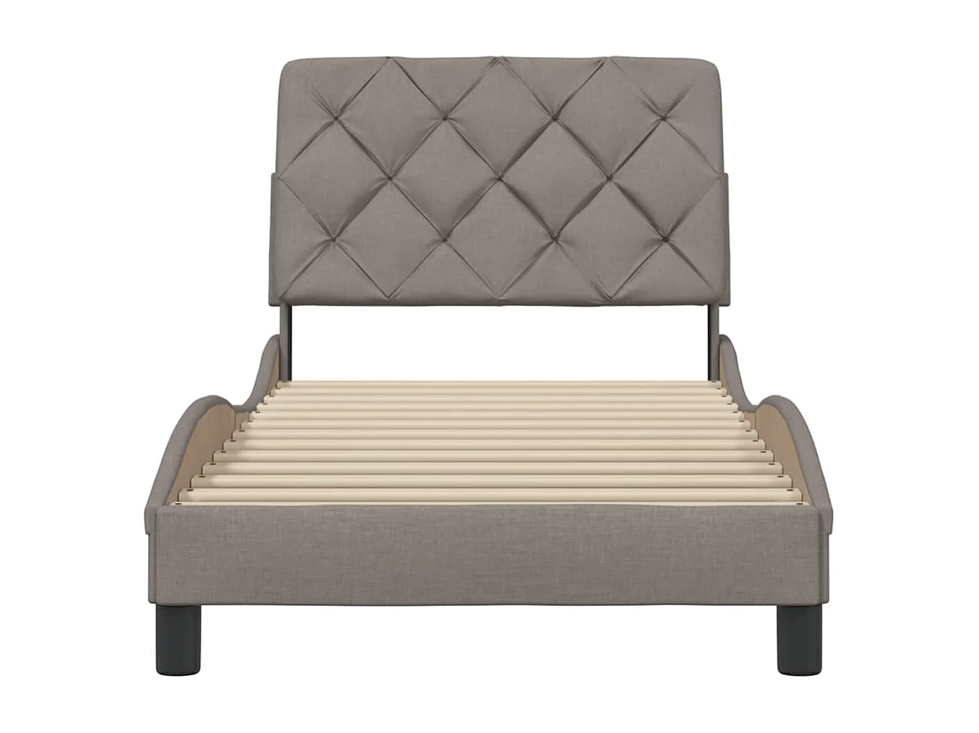 Lit simple | Lit adulte, enfant | Cadre de lit taupe 80x200 cm tissu