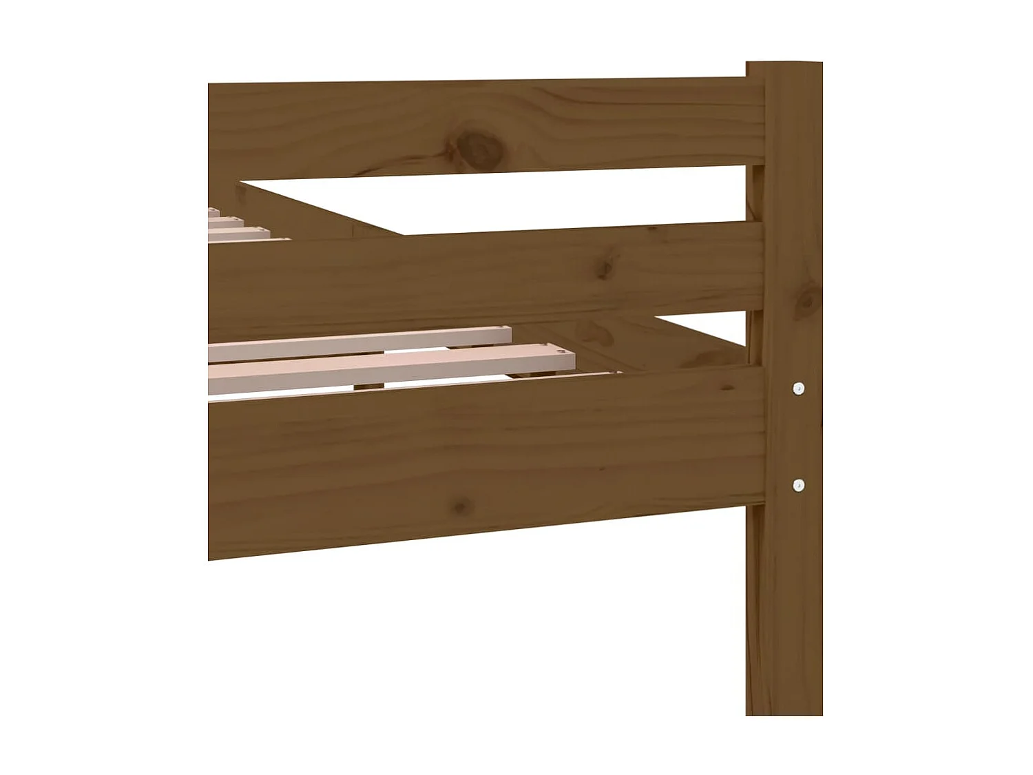Lit simple | Lit adulte, enfant | Cadre de lit marron miel bois massif 120x190 cm
