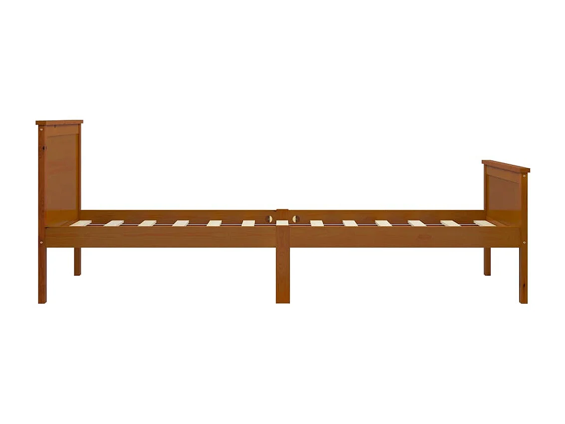 Lit simple | Lit adulte, enfant | Cadre de lit marron miel pin massif 100x200 cm
