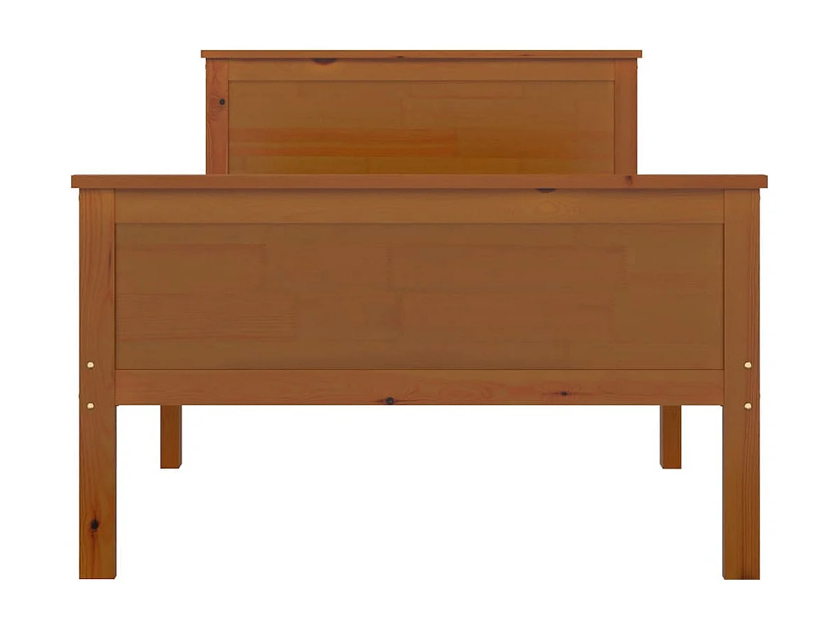 Lit simple | Lit adulte, enfant | Cadre de lit marron miel pin massif 100x200 cm