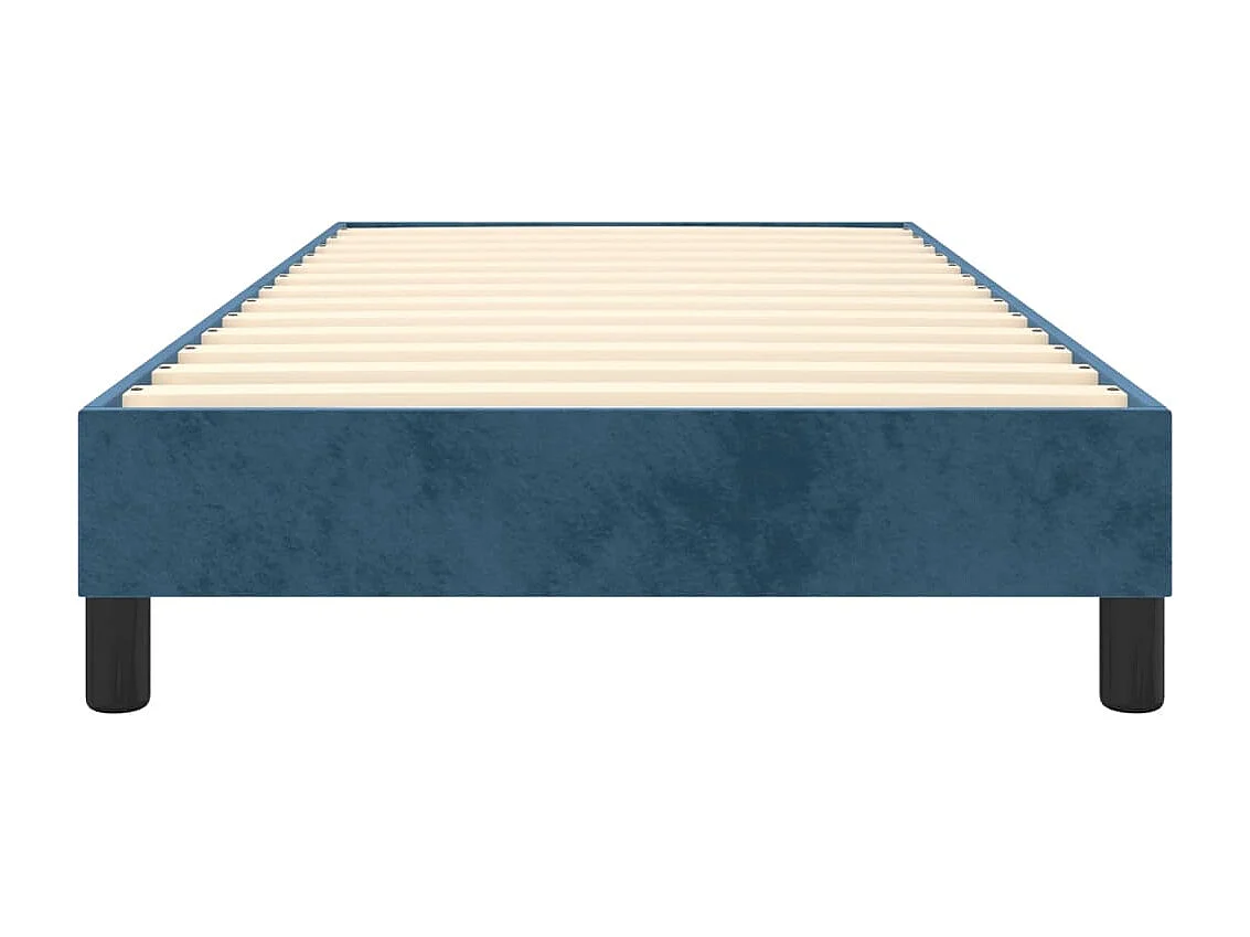 Lit simple | Lit adulte, enfant | Cadre de lit bleu foncé 100x200 cm velours