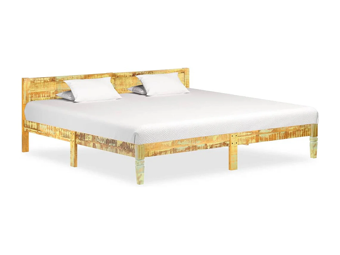 Lit double | Lit adulte | Cadre de lit Bois de récupération massif 200x200cm