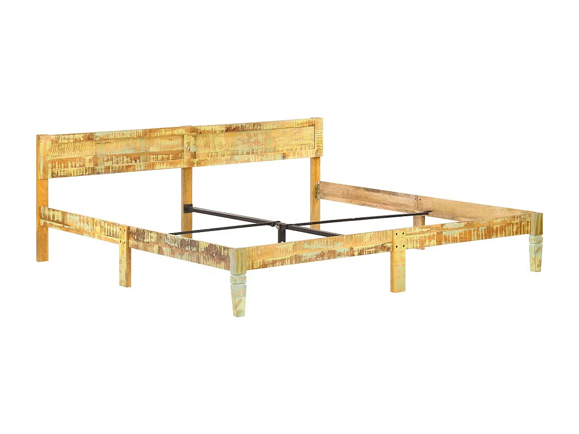 Lit double | Lit adulte | Cadre de lit Bois de récupération massif 200x200cm