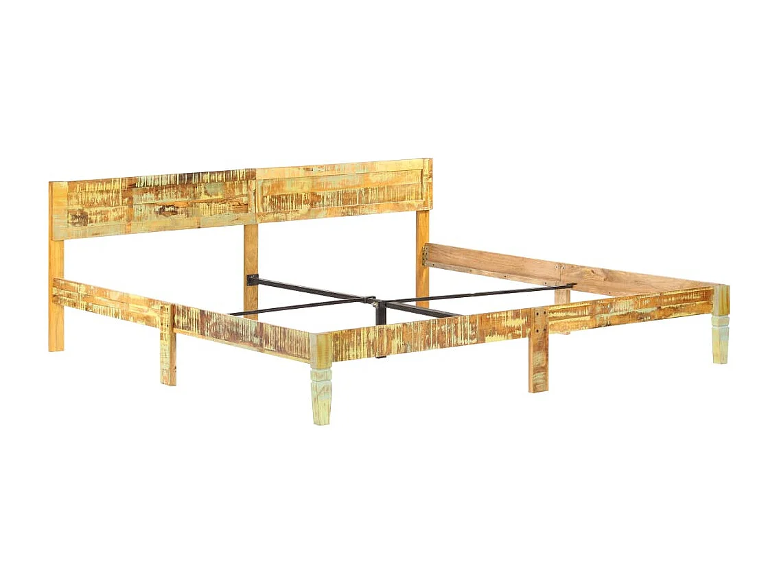 Lit double | Lit adulte | Cadre de lit Bois de récupération massif 200x200cm