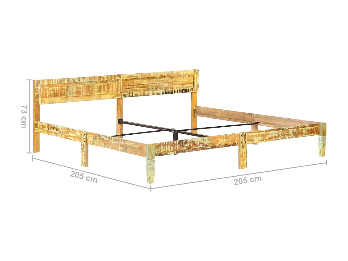 Lit double | Lit adulte | Cadre de lit Bois de récupération massif 200x200cm