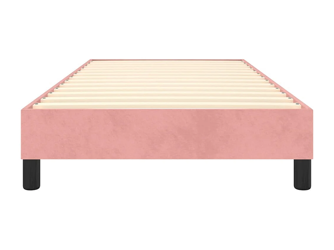 Lit simple | Lit adulte, enfant | Cadre de lit rose 90x200 cm velours