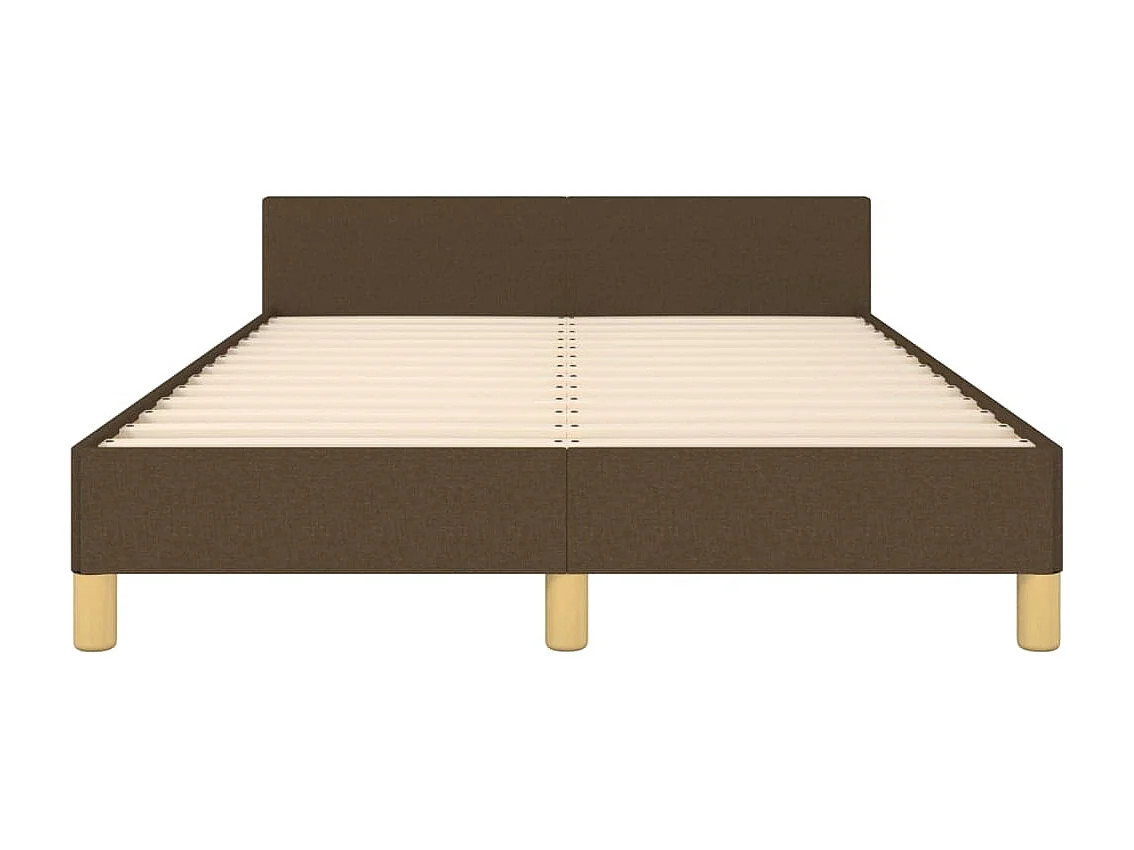 Lit simple | Lit adulte, enfant | Cadre de lit marron foncé 120x200 cm tissu