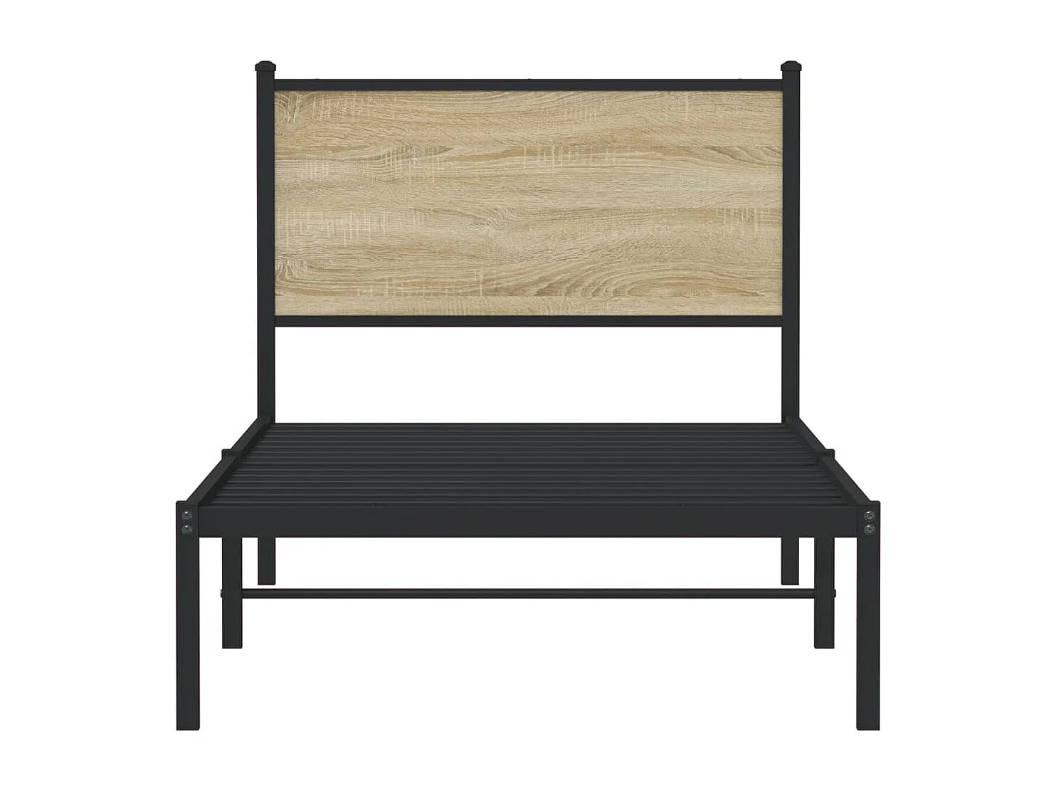 Lit simple | Lit adulte, enfant | Cadre de lit en métal chêne sonoma 80x200 cm