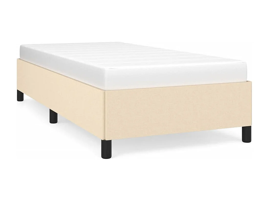 Lit simple | Lit adulte, enfant | Cadre de lit crème 90x190 cm tissu