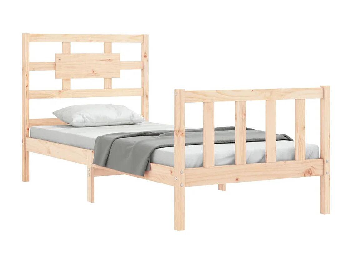 Lit simple | Lit adulte, enfant | Cadre de lit 90x200 cm bois de pin massif