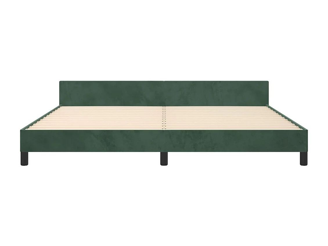 Lit double | Lit adulte | Cadre de lit vert foncé 200x200 cm velours