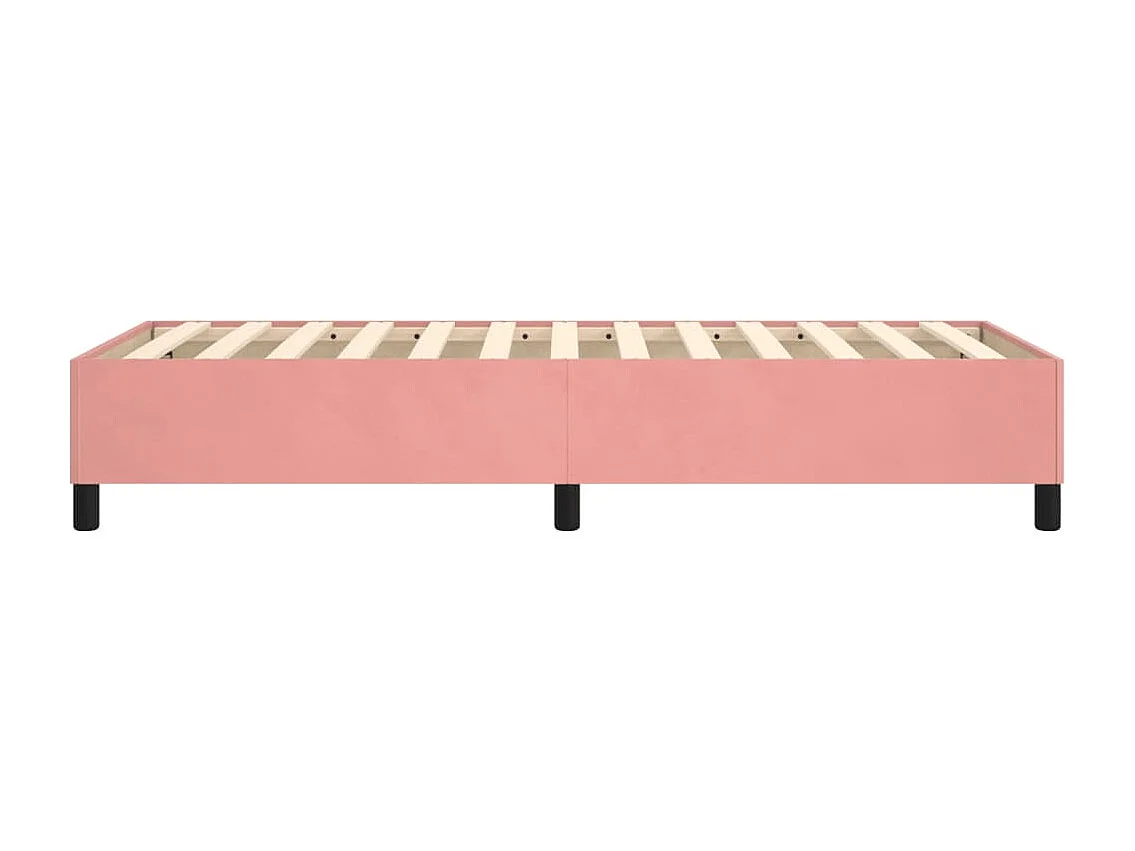 Lit simple | Lit adulte, enfant | Cadre de lit rose 90x190 cm velours