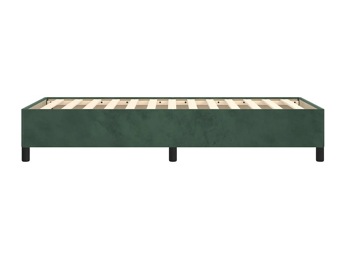 Lit simple | Lit adulte, enfant | Cadre de lit vert foncé 90x190 cm velours
