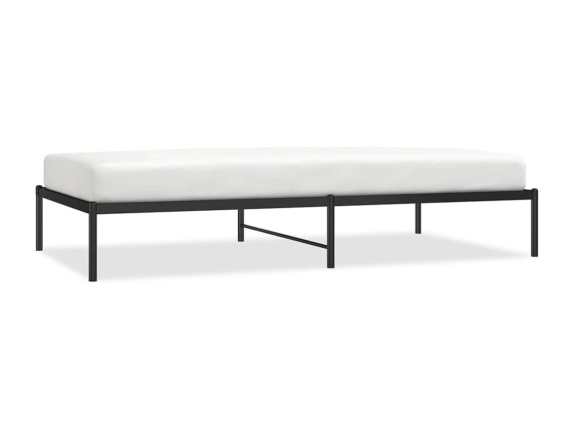 Lit simple | Lit adulte, enfant | Cadre de lit métal noir 107x203 cm