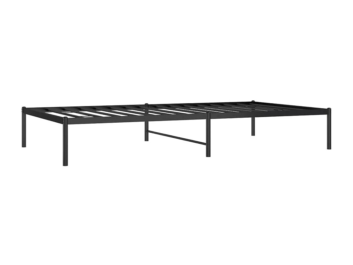 Lit simple | Lit adulte, enfant | Cadre de lit métal noir 107x203 cm