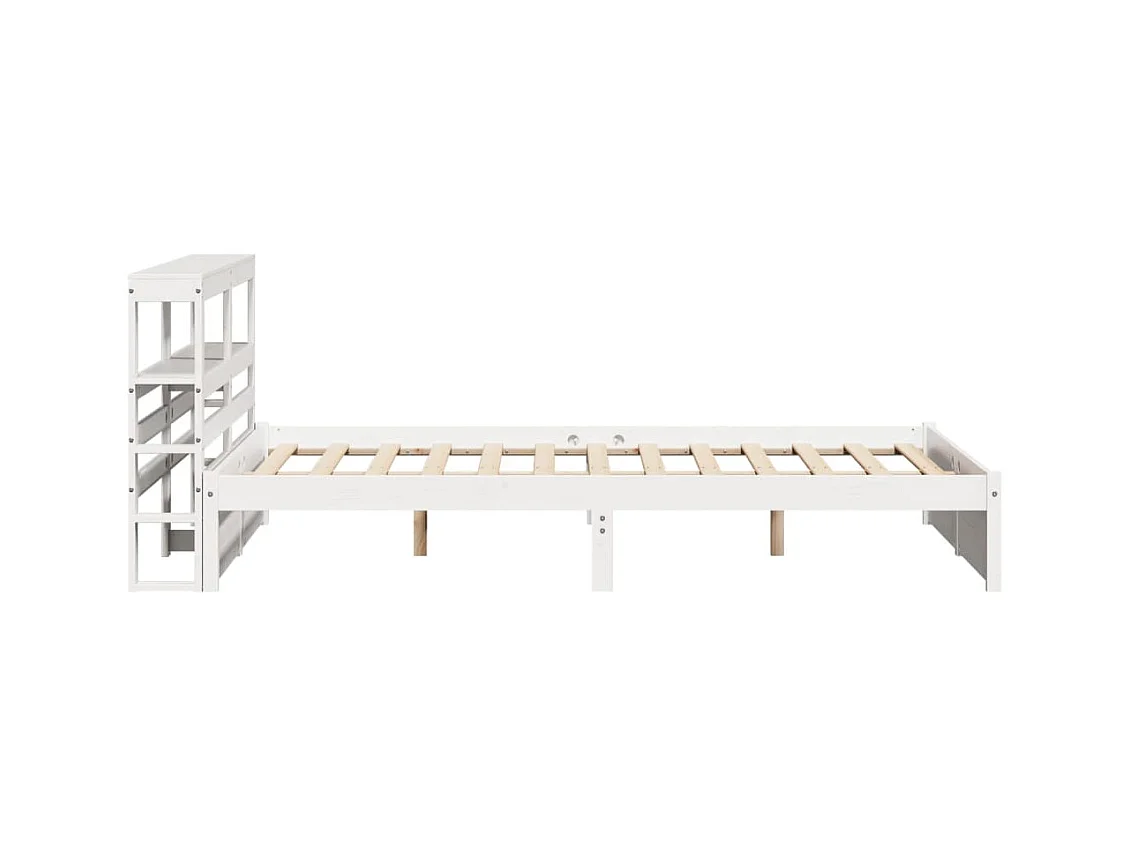 Letto per adulti | Letto matrimoniale | Giroletto con Testiera senza Materasso Bianco 160x200 cm